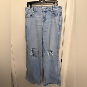 Light Blue Distressed Women's Jeans